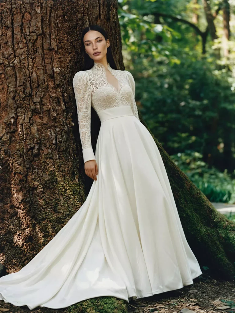 vestido-novia-caracas-sedkaatelier-crepé-escotecorazón-espaldaabierta-frente-sedkanovias