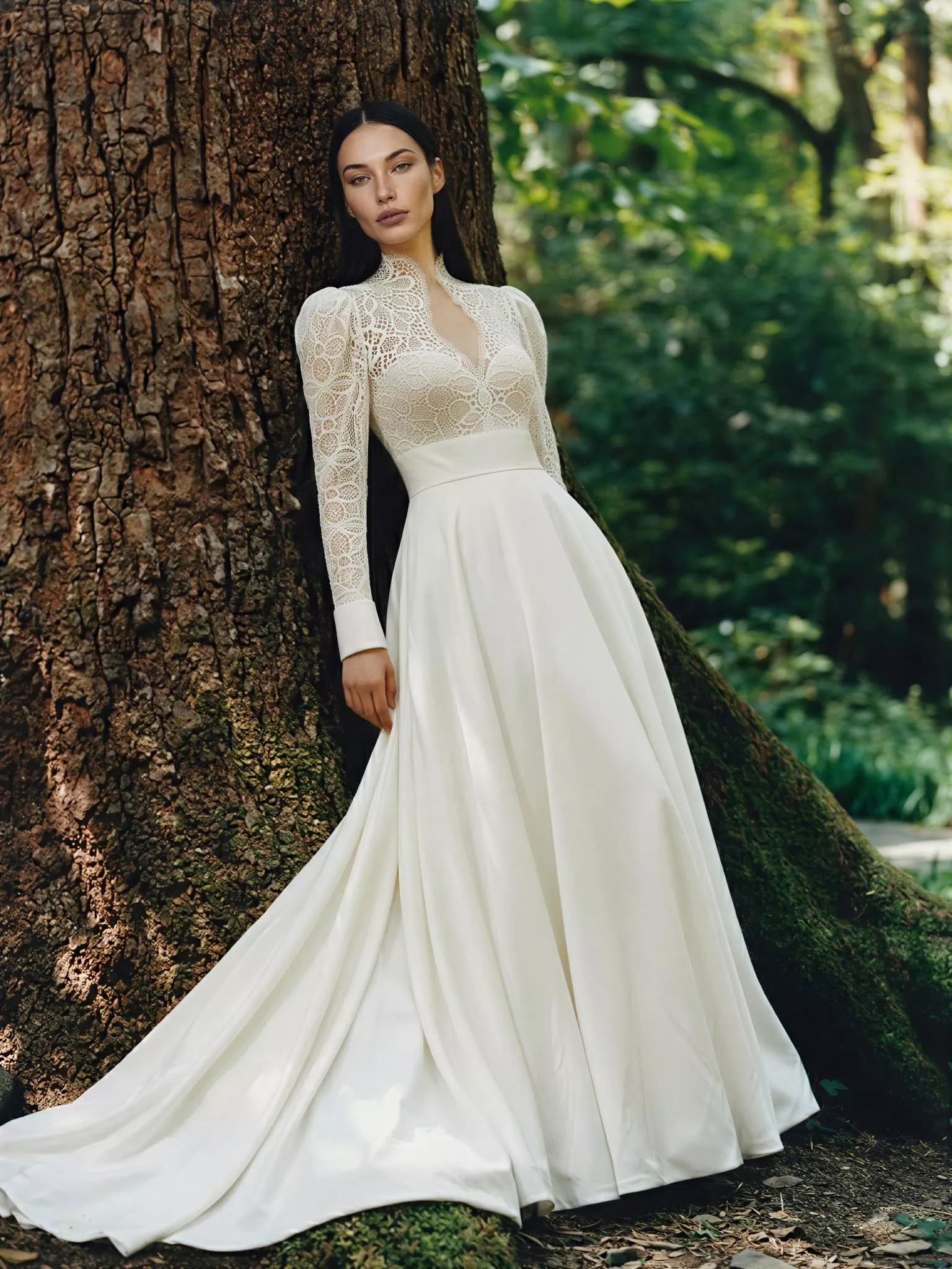 vestido-novia-caracas-sedkaatelier-crepé-escotecorazón-espaldaabierta-frente-sedkanovias