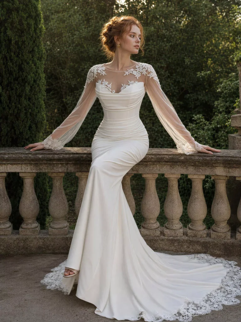 vestido-novia-isa-sedkaatelier-encaje-escotecerrado-espaldacerrada-frente-sedkanovias
