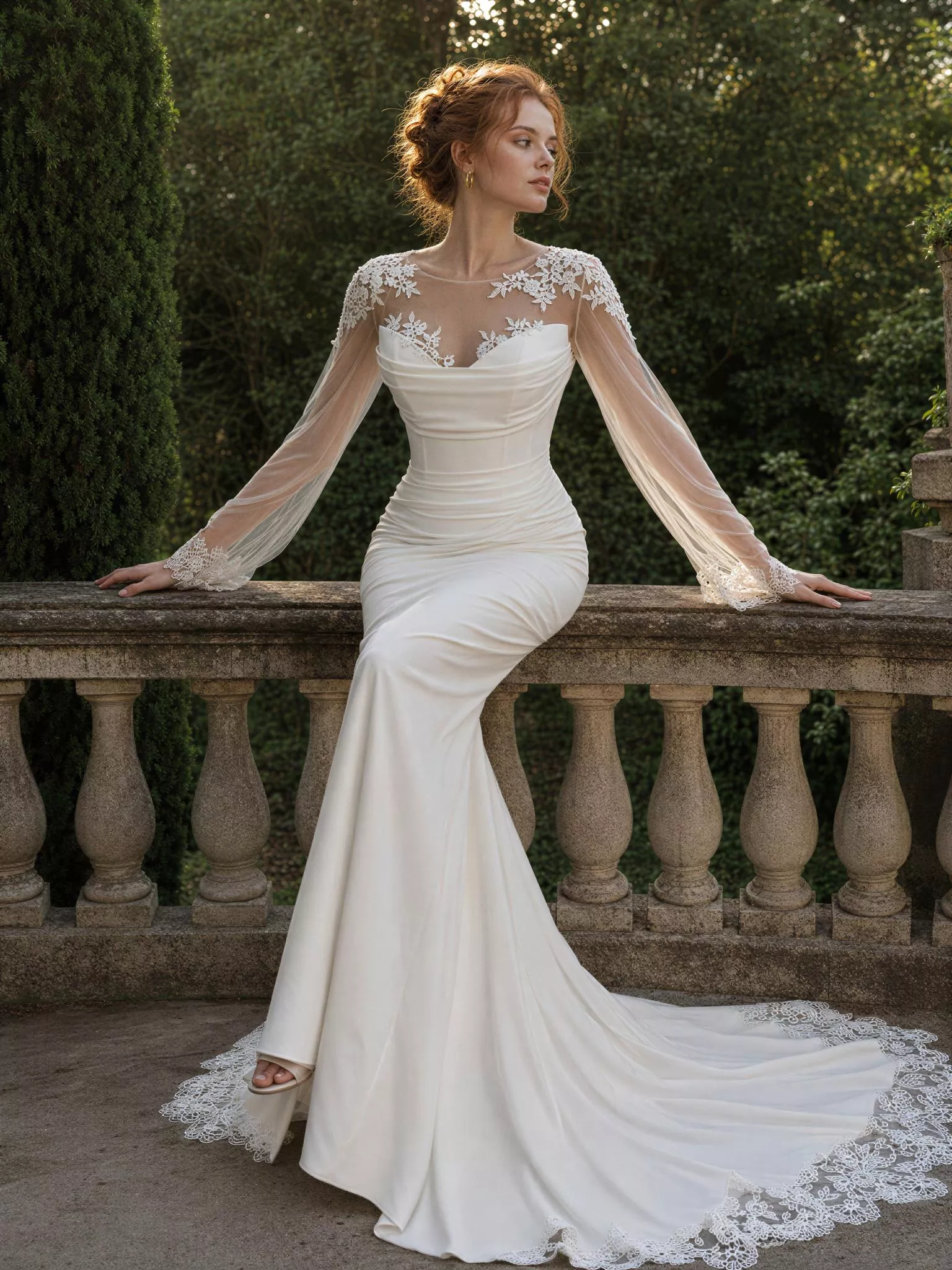 vestido-novia-isa-sedkaatelier-encaje-escotecerrado-espaldacerrada-frente-sedkanovias