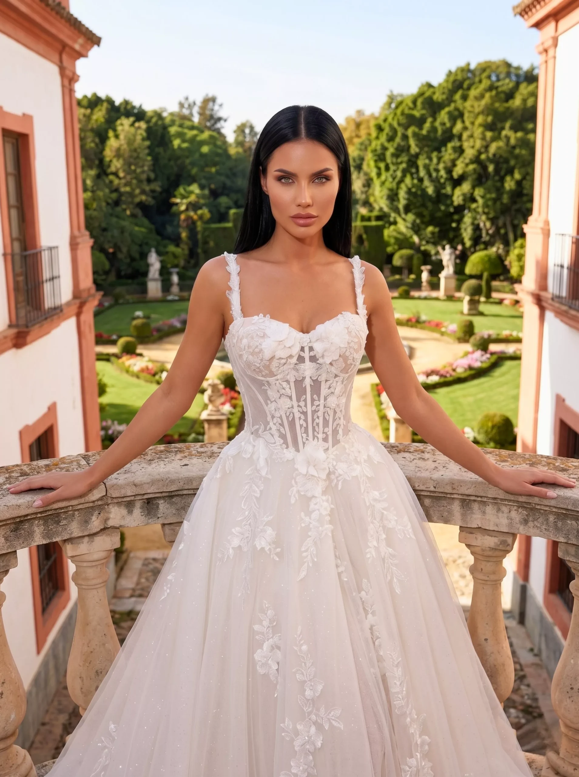 vestido-novia-lira-sedkacouture-encaje-escotecorazón-espaldacorsé-frente-sedkanovias