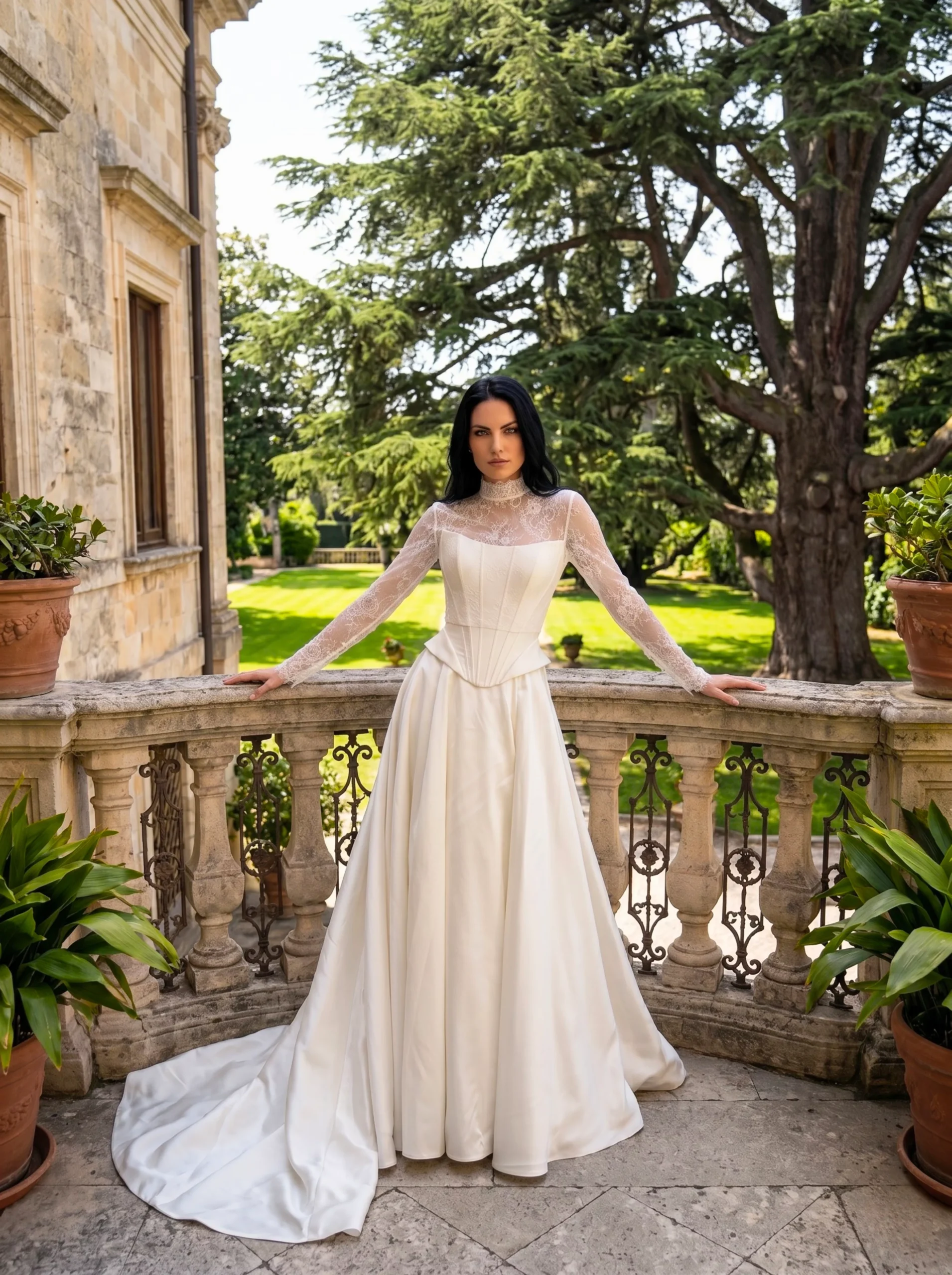 vestido-novia-onda-sedkacouture-crepé-escotepalabradehonor-espaldaenv-frentechaqueta-sedkanovias