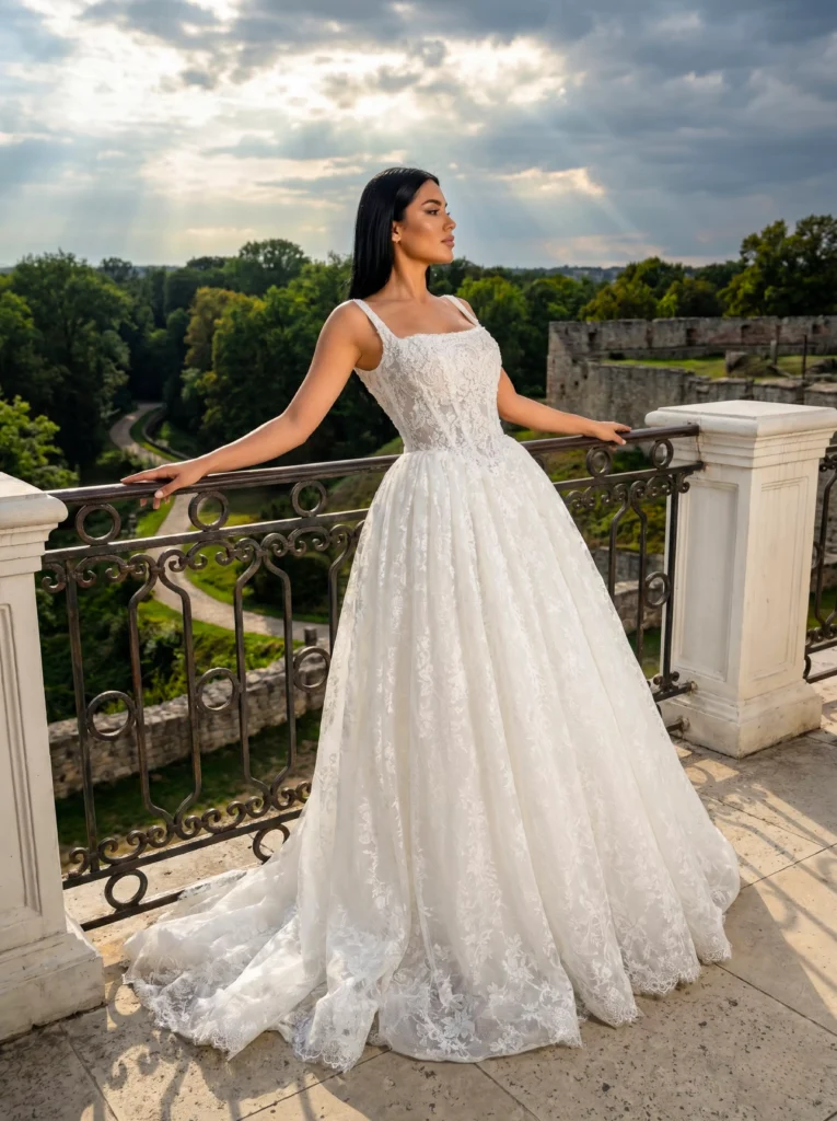 vestido-novia-rocio-sedkacouture-encaje-escoterecto-espaldarecta-frente-sedkanovias