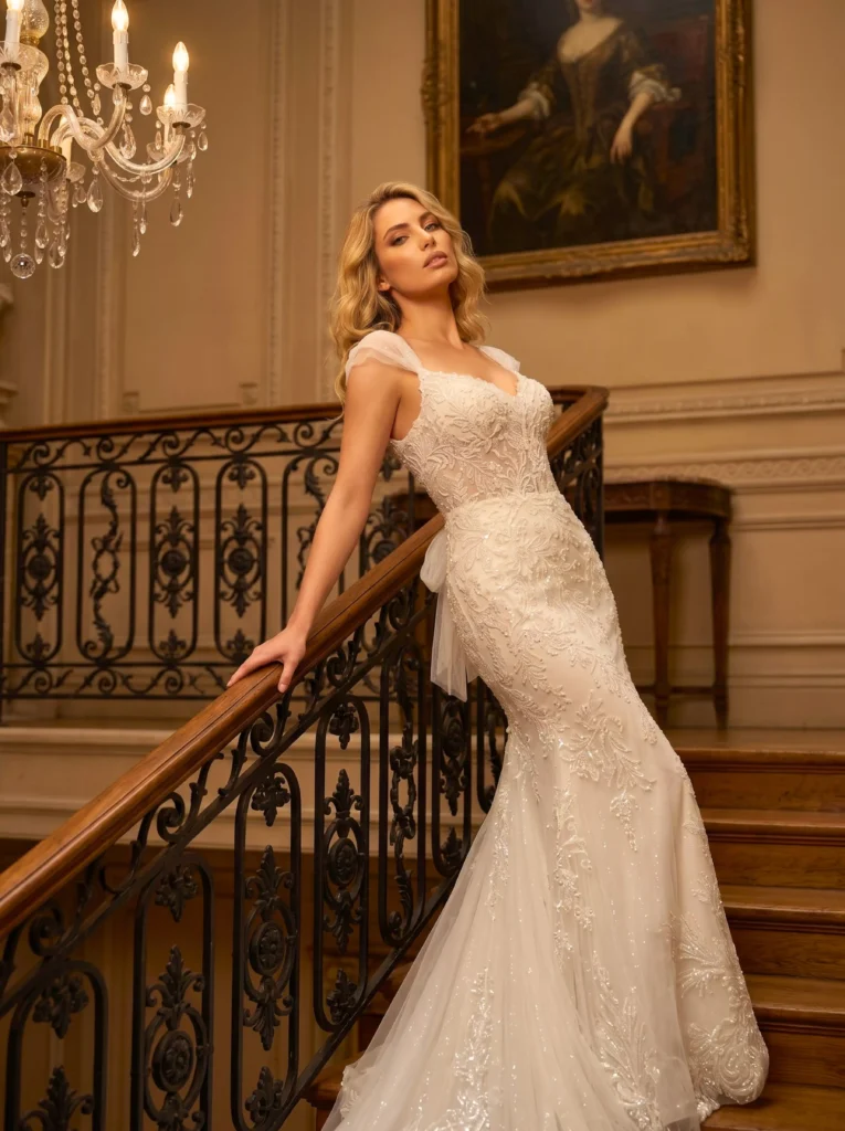 vestido-novia-sirevina-sedkacouture-encaje-escotecorazón-espaldacorsé-frente-sedkanovias