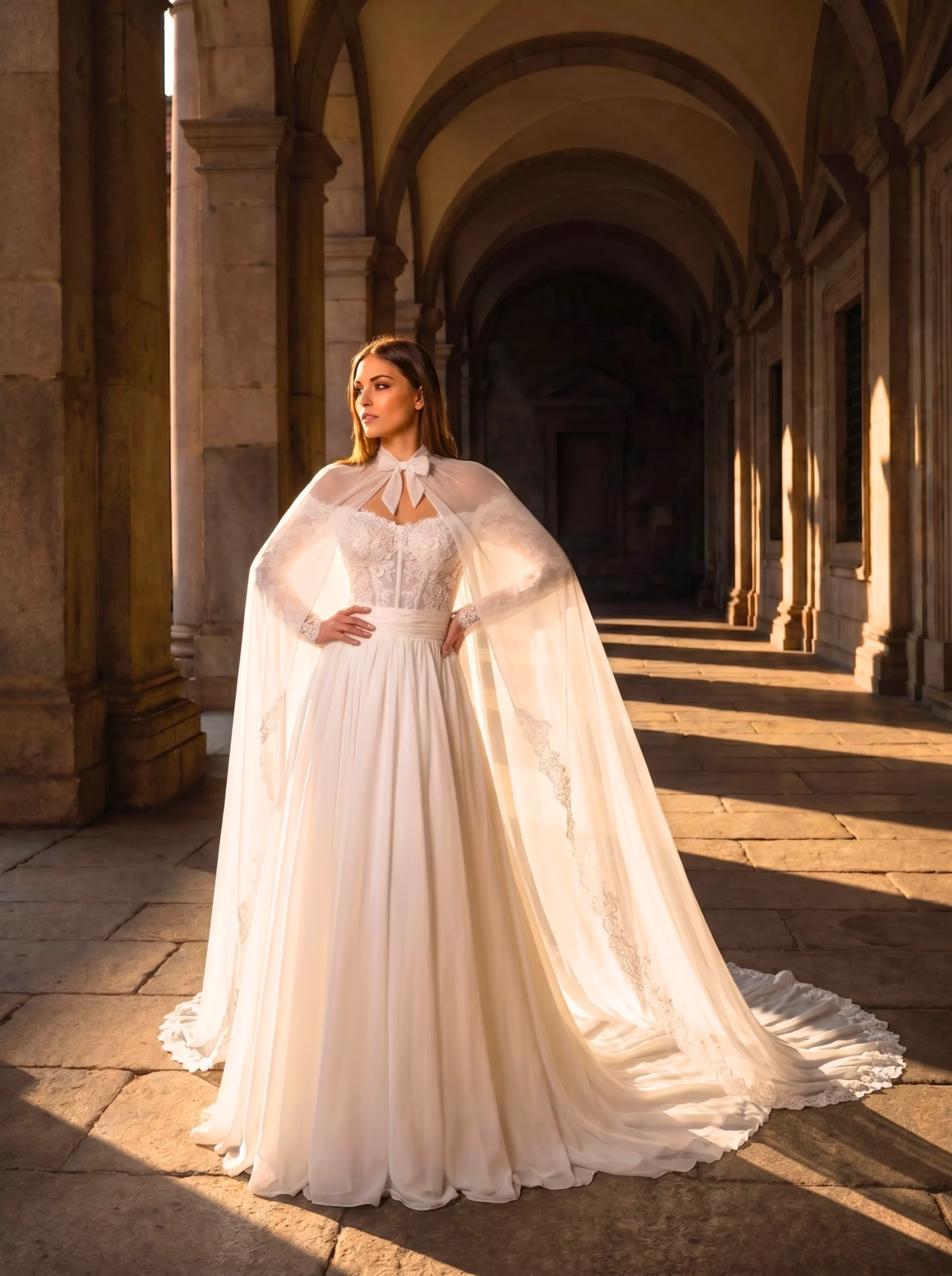 vestido-novia-siroco-sedkacouture-encaje-escotepalabradehonor-espaldarecta-capa-sedkanovias