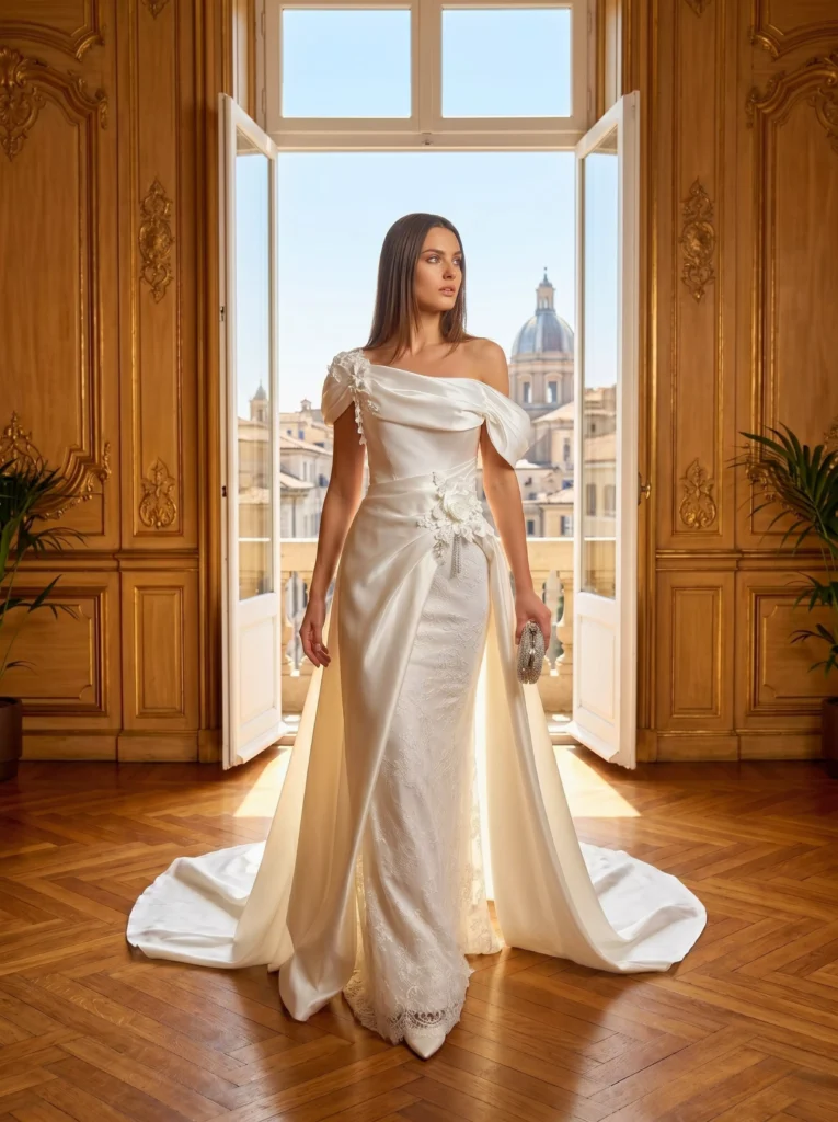 vestido-novia-sorevian-sedkacouture-crepé-escotepalabradehonor-espaldacorsé-frente-sedkanovias