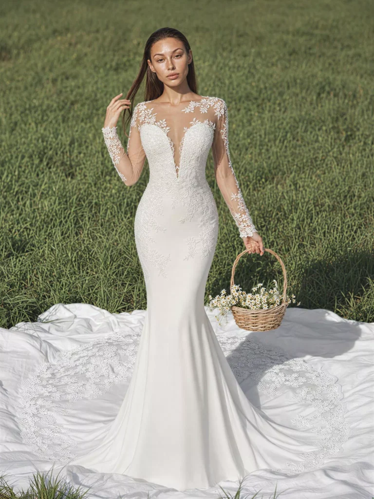 vestido-novia-torrejón-sedkaatelier-escotecerrado-espaldacerrada-frente-sedkanovias